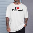 アイラブハートフィンランド Tシャツ 彼への贈り物