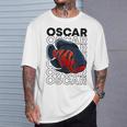 オスカーフィッシュ 80年代スタイル モンスターフィッシュキーパー 熱帯魚 Tシャツ 彼への贈り物