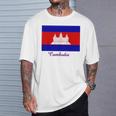 カンボジア カンボジア国旗 お土産 Tシャツ 彼への贈り物