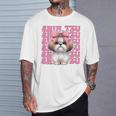 コケット 弓 シーズー 女の子 犬 ママ 母の日 ピンク Tシャツ 彼への贈り物