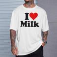 ハートミルクが大好き Tシャツ 彼への贈り物