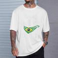 ビンテージ ブラジルの旗 面白い ブラジル 猫 サングラス Tシャツ 彼への贈り物