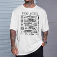 ポンプアクション ショットガン ヴィンテージ ライフル 銃 特許プリント Tシャツ 彼への贈り物