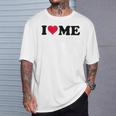 レッドハートデザイン I Love Me Tシャツ 彼への贈り物