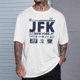 ヴィンテージ ニューヨーク Jfk 空港コード トラベルデイ レトロ Nyc 長袖tシャツ Tシャツ 彼への贈り物