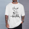不戦の鳩 世界平和の象徴 ホープ・ハーモニー・フェスティバル No War Dove Of Wolrd Peace 長袖tシャツ Tシャツ 彼への贈り物