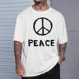 平和の印 平和のシンボル 世界平和 希望 調和 Peaceign World Peaceymbol Hope Tシャツ 彼への贈り物