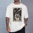 星のタロットカード アライグマ 占星術 神秘的なアライグマ Tシャツ 彼への贈り物