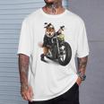 柴犬 いばけん 犬 バイク バイカー 長袖tシャツ Tシャツ 彼への贈り物