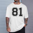 番号 81 Tシャツ 彼への贈り物