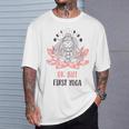 蓮の花 ハタ ヴィンヤサ アクロ ヨガ スピリチュアル デコレーション 月 Tシャツ 彼への贈り物