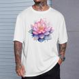 蓮の花 ユリパッド、自然、花、ビューティーアート Tシャツ 彼への贈り物