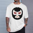 覆面レスラー マスク ピクセルアート ドット絵 怪人 プロレス Tシャツ 彼への贈り物