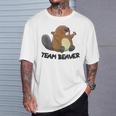 面白いビーバー分隊チームビーバー Tシャツ 彼への贈り物