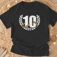 10年目10年目の結婚記念日リース Tシャツ 高齢者への贈り物