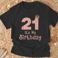 21 It's My Birthday 21歳 Happy 21歳の誕生日 女の子 Tシャツ 高齢者への贈り物