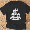 40年のお祝い イベント、記念日、誕生日。 Tシャツ 高齢者への贈り物