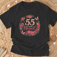 55 Years Blessed 55歳 フローラル 55歳の誕生日プレゼント Tシャツ 高齢者への贈り物