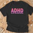 Adhdは私の超能力adhd意識セロトニン陽性 Tシャツ 高齢者への贈り物