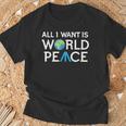 All I Want Is World Peace Earth Day Tシャツ 高齢者への贈り物