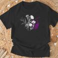 Asexual Pride Fleurs Élégantes Aux Couleurs De La Fierté Ace T-Shirt Cadeaux pour les vieillards
