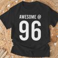 Awesome At 96 面白い96歳の誕生日のお祝いに 長袖tシャツ Tシャツ 高齢者への贈り物