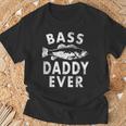 Bass Daddy Ever Fishing Daddy Father's Day Tシャツ 高齢者への贈り物