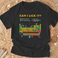 Can I Lick It 周期表 面白い 科学 先生 学生 Tシャツ 高齢者への贈り物