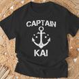 Captain Kai ファニーバースデー 名前入りボートギフト カスタマイズ可 Tシャツ 高齢者への贈り物