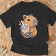 Capybara Bubble Tea Kawaii Niña Disfraz De Capibara Camiseta unisex Regalos para ancianos