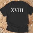 Chiffre Romain 18 Xviii Dix-Huit T-Shirt Cadeaux pour les vieillards