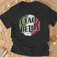 Ciao Bella Mit Italienischer Flagge Italienisches T-Shirt Geschenke für alte Männer