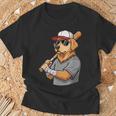 Cool Sports Dog Baseball Theme Playful Puppy Vibes T-Shirt Gifts for Old Men