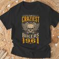 The Craziest Bikers Are Born 1961 Motorcycle 62Th Birthday Tシャツ 高齢者への贈り物
