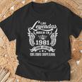 Cumpleaños Las Leyendas Nacen En 1981 Camiseta unisex Regalos para ancianos