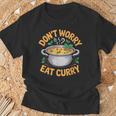 Don't Worry Eat カレー インド料理 Tシャツ 高齢者への贈り物