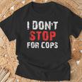 I Don'ttop For Cops ランニング用 Tシャツ 高齢者への贈り物