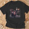 Drums ドラマーバンド ドラムセット ドラムセット Tシャツ 高齢者への贈り物