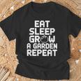 Eatleep Grow A Garden Repeat 面白い ガーデニング ゲーム Tシャツ 高齢者への贈り物