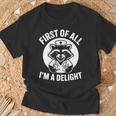 First Of All I'm A Delight アライグマ 看護師 面白い 長袖tシャツ Tシャツ 高齢者への贈り物