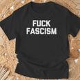 Fuck Fascism 面白い 言って クール ノベルティ 政治 Tシャツ 高齢者への贈り物