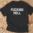 Fucking Hell 面白いことわざ 皮肉なかわいいクールなノベルティ Tシャツ 高齢者への贈り物