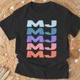 Modern Repeated Text Mj Tシャツ 高齢者への贈り物