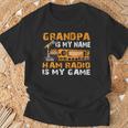 Grandpa Is My Name Ham Radio Is My Game Hamラジオ アマチュア無線 Tシャツ 高齢者への贈り物