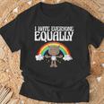 I Hate Everyone Equally 反社会的猫 内向的 Tシャツ 高齢者への贈り物