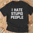 I Hatetupid People ayingarcastic Novelty Tシャツ 高齢者への贈り物
