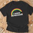 I Have Depression 面白いメンタルヘルスリマインダーギフト Tシャツ 高齢者への贈り物