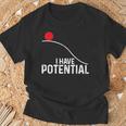 I Have Potential おもしろサイエンス物理ポテンシャルエネルギーギフト Tシャツ 高齢者への贈り物