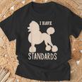 I Havetandards プードル キュート スタンダード プードル Tシャツ 高齢者への贈り物