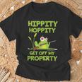 Hippity Hoppity Get Off My Property 面白いカエルミームギフト Tシャツ 高齢者への贈り物